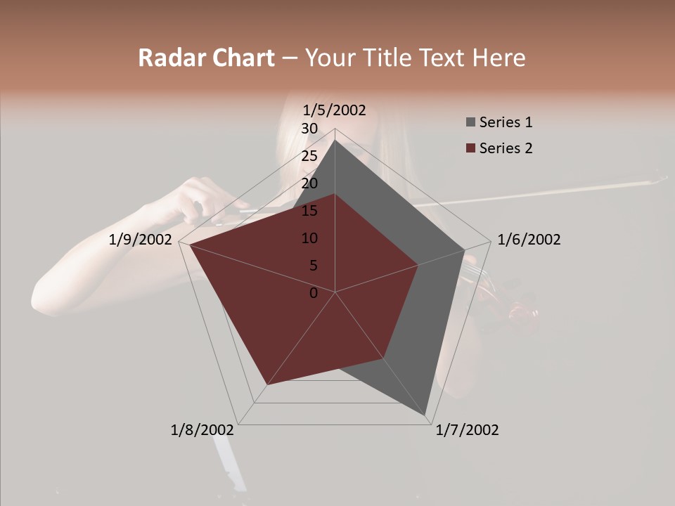 Artistic Blonde Caucasian PowerPoint Template