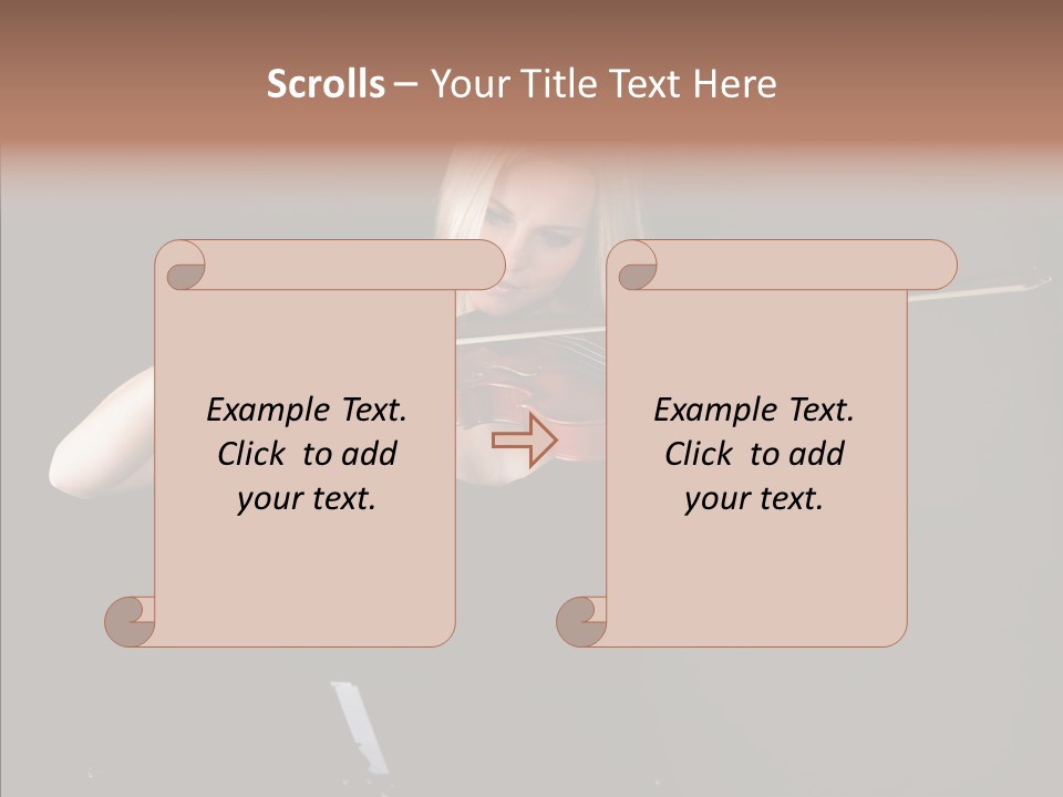 Artistic Blonde Caucasian PowerPoint Template