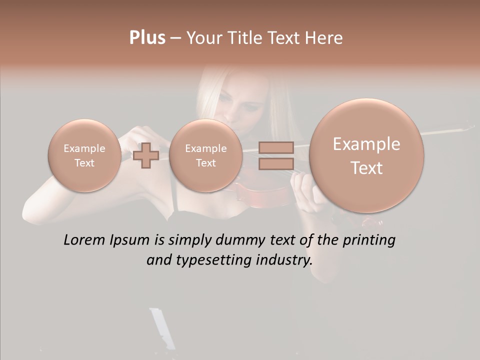 Artistic Blonde Caucasian PowerPoint Template