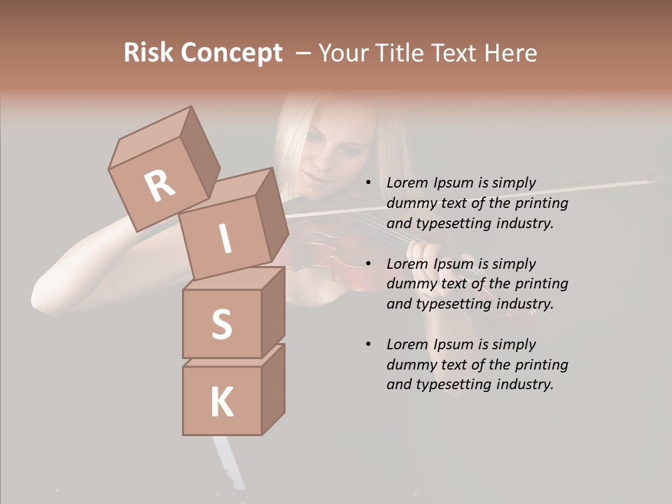 Artistic Blonde Caucasian PowerPoint Template