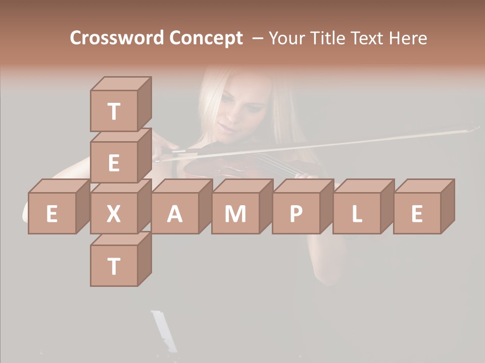 Artistic Blonde Caucasian PowerPoint Template