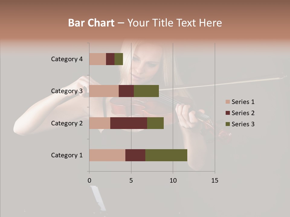 Artistic Blonde Caucasian PowerPoint Template