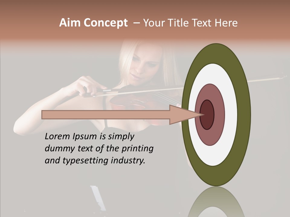 Artistic Blonde Caucasian PowerPoint Template