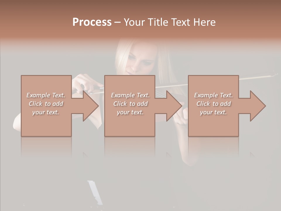 Artistic Blonde Caucasian PowerPoint Template