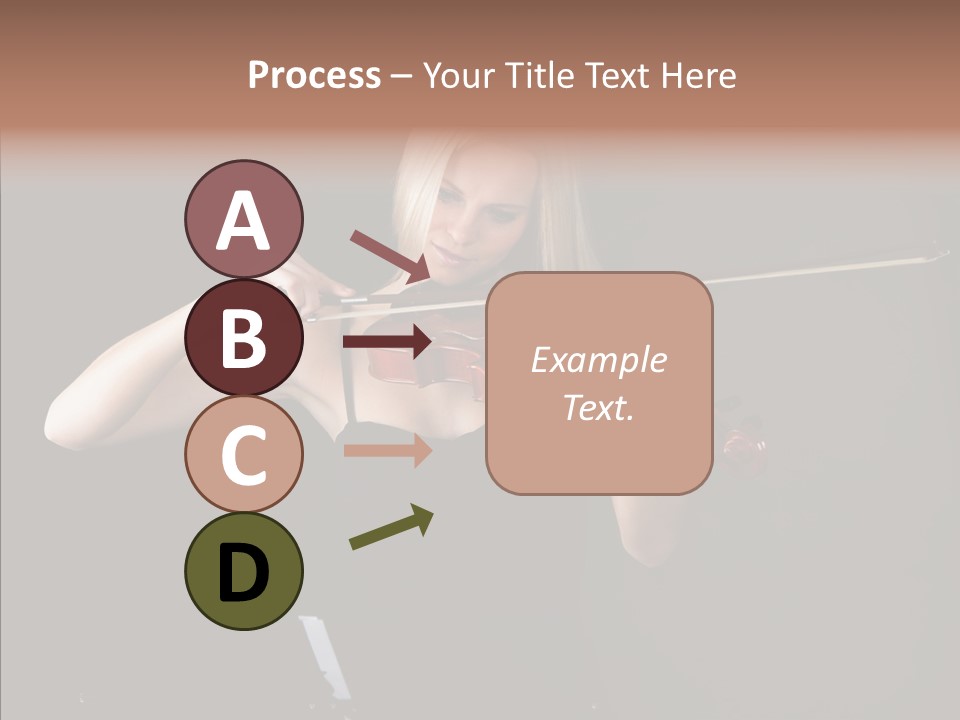 Artistic Blonde Caucasian PowerPoint Template