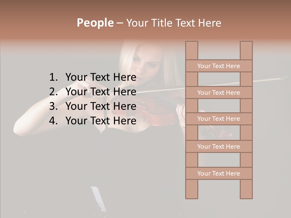 Artistic Blonde Caucasian PowerPoint Template