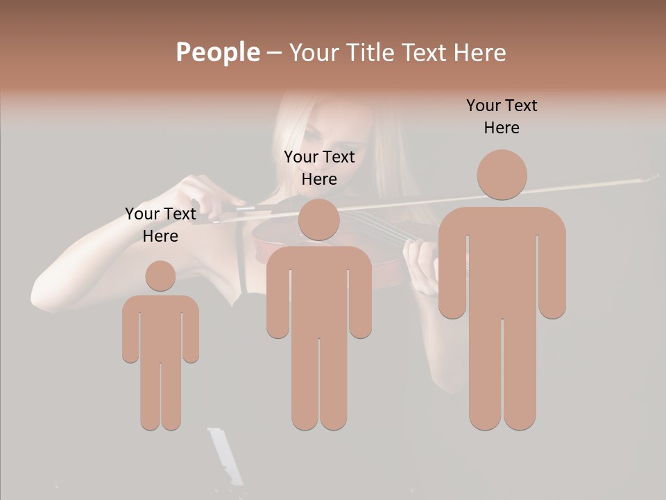 Artistic Blonde Caucasian PowerPoint Template