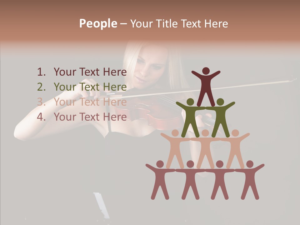 Artistic Blonde Caucasian PowerPoint Template