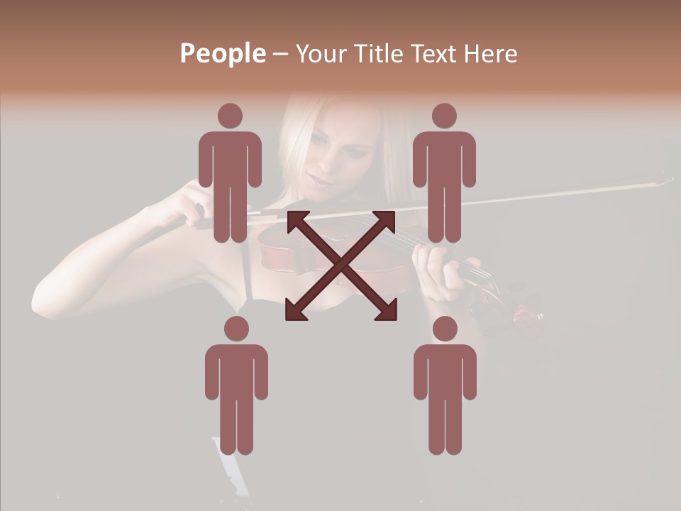 Artistic Blonde Caucasian PowerPoint Template