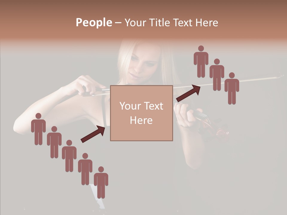 Artistic Blonde Caucasian PowerPoint Template