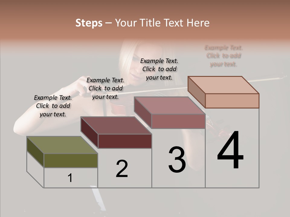 Artistic Blonde Caucasian PowerPoint Template