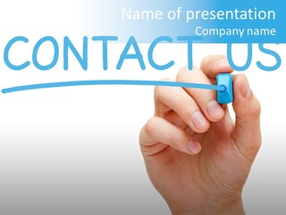 Communicate Hand Reply PowerPoint Template