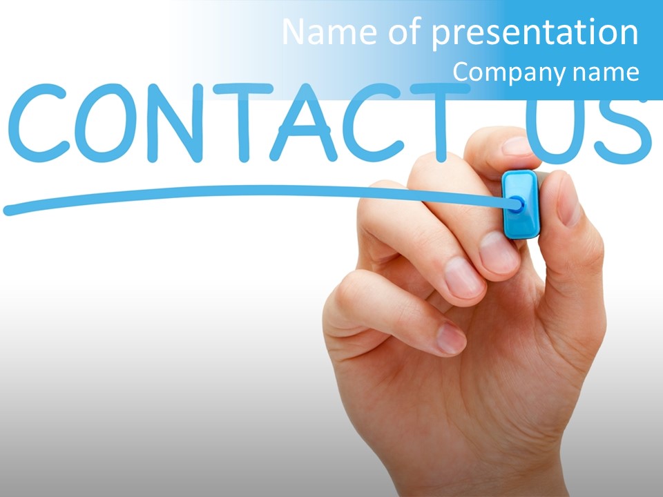 Communicate Hand Reply PowerPoint Template