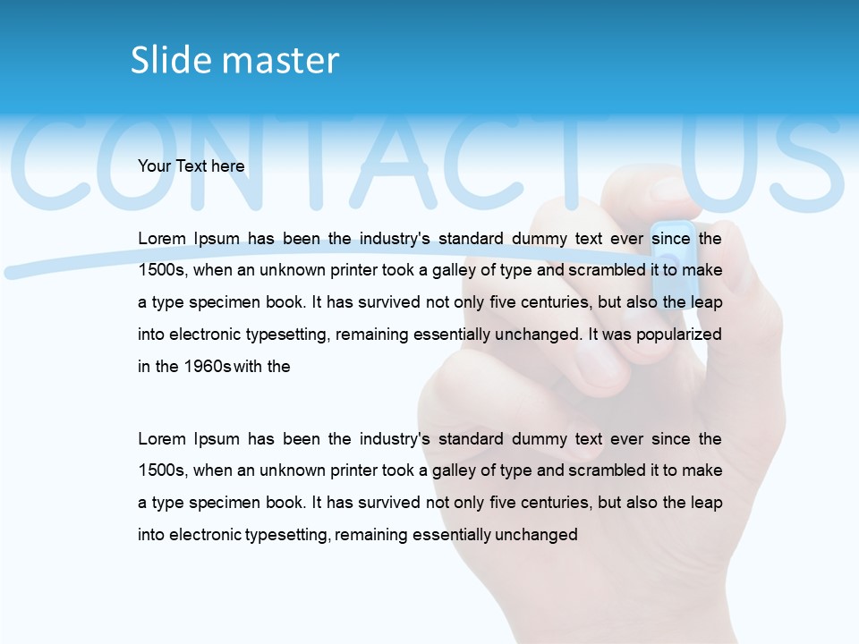 Communicate Hand Reply PowerPoint Template