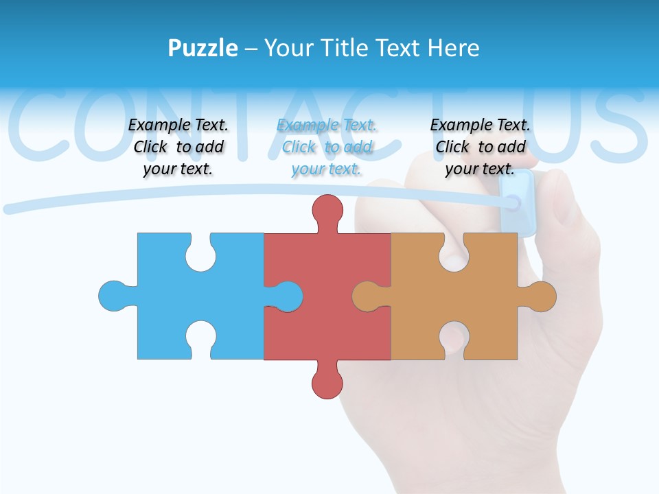 Communicate Hand Reply PowerPoint Template