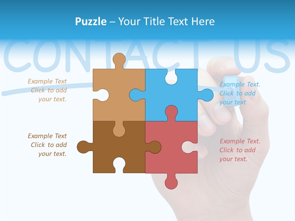 Communicate Hand Reply PowerPoint Template