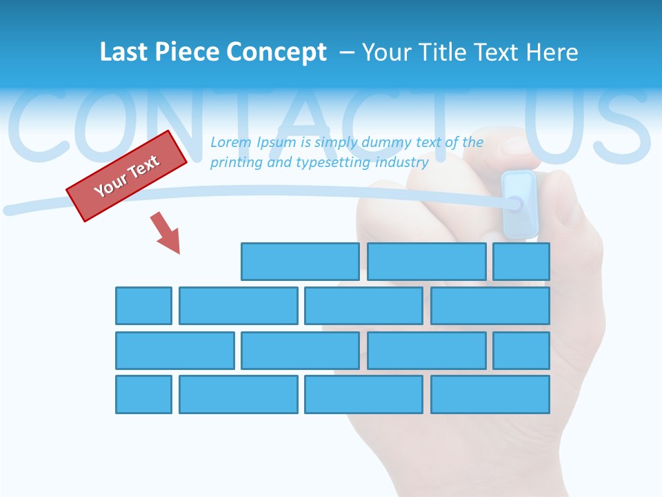 Communicate Hand Reply PowerPoint Template