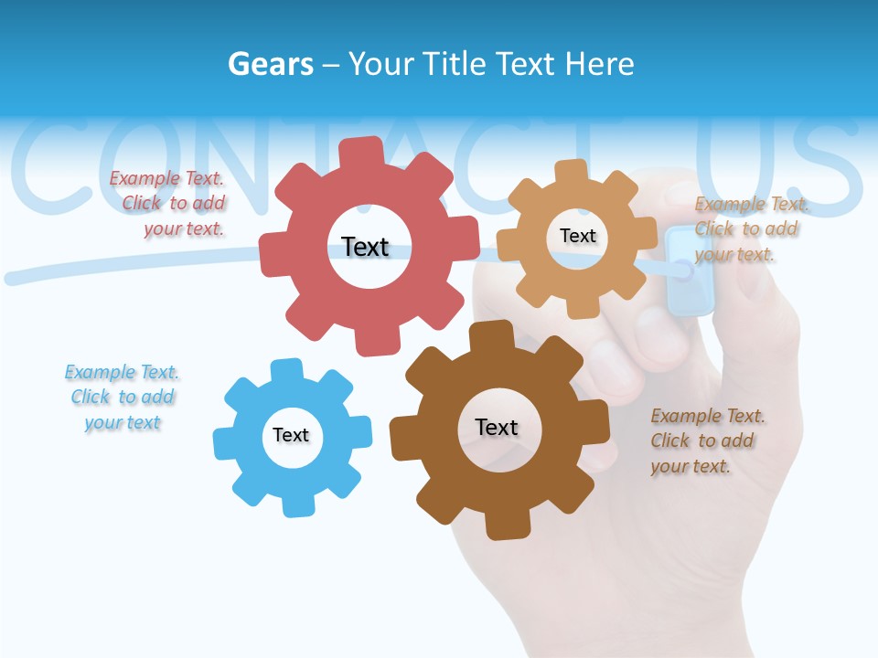 Communicate Hand Reply PowerPoint Template