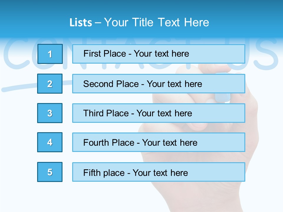 Communicate Hand Reply PowerPoint Template