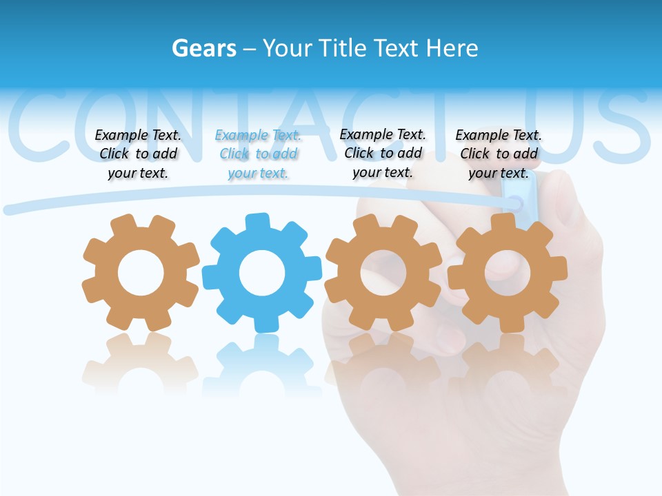 Communicate Hand Reply PowerPoint Template