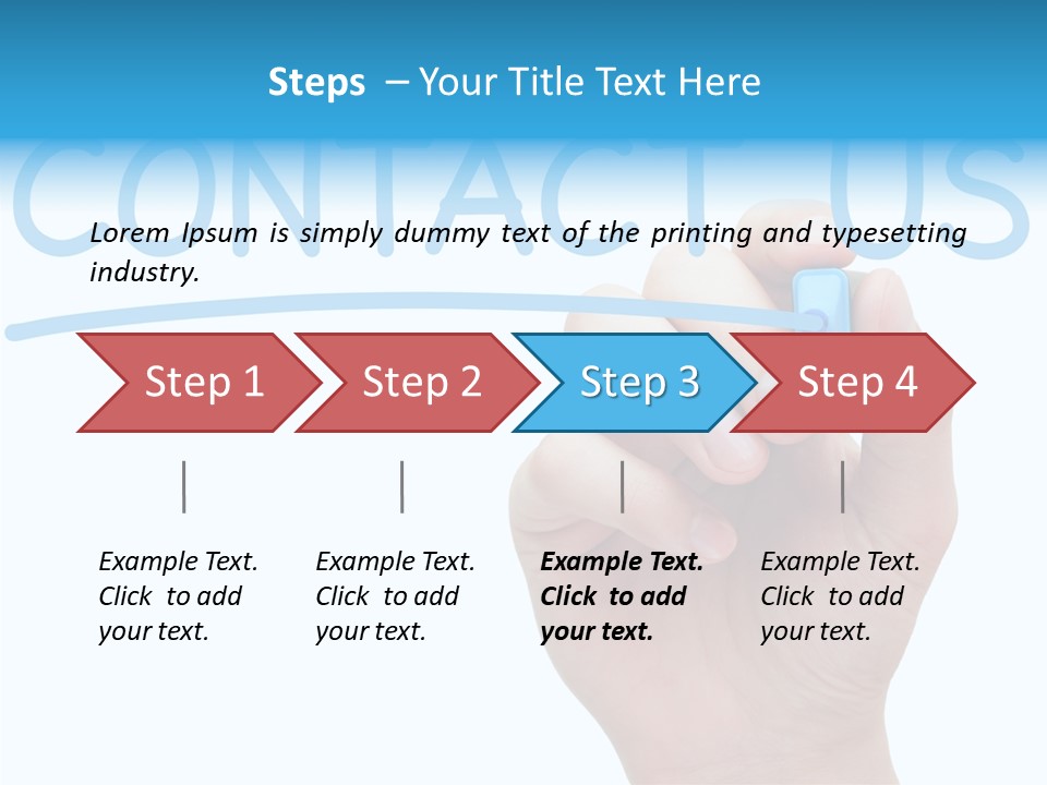 Communicate Hand Reply PowerPoint Template