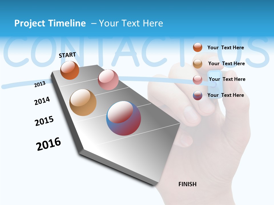 Communicate Hand Reply PowerPoint Template