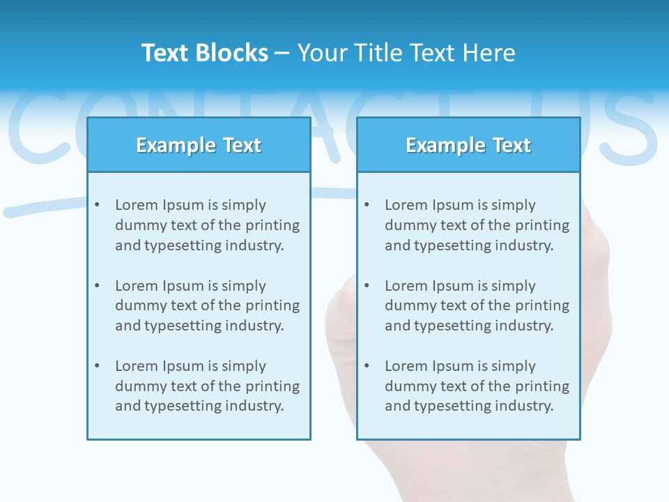 Communicate Hand Reply PowerPoint Template