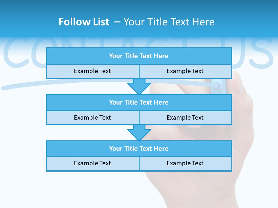 Communicate Hand Reply PowerPoint Template