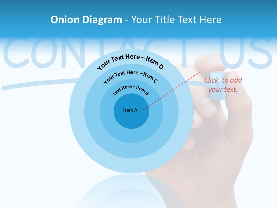 Communicate Hand Reply PowerPoint Template