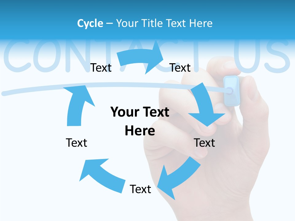 Communicate Hand Reply PowerPoint Template