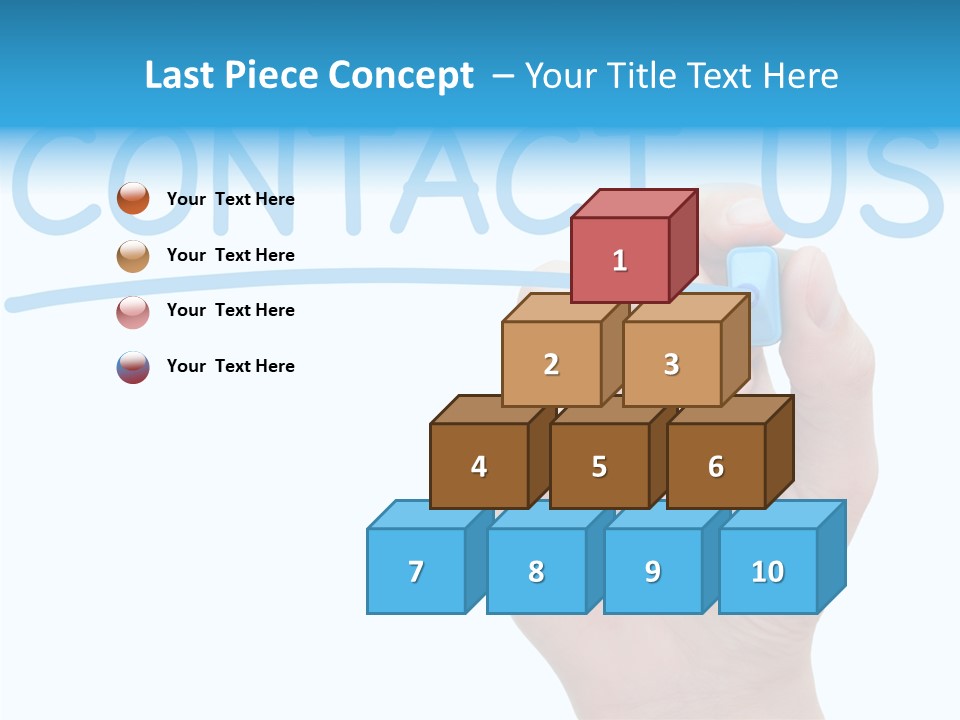Communicate Hand Reply PowerPoint Template