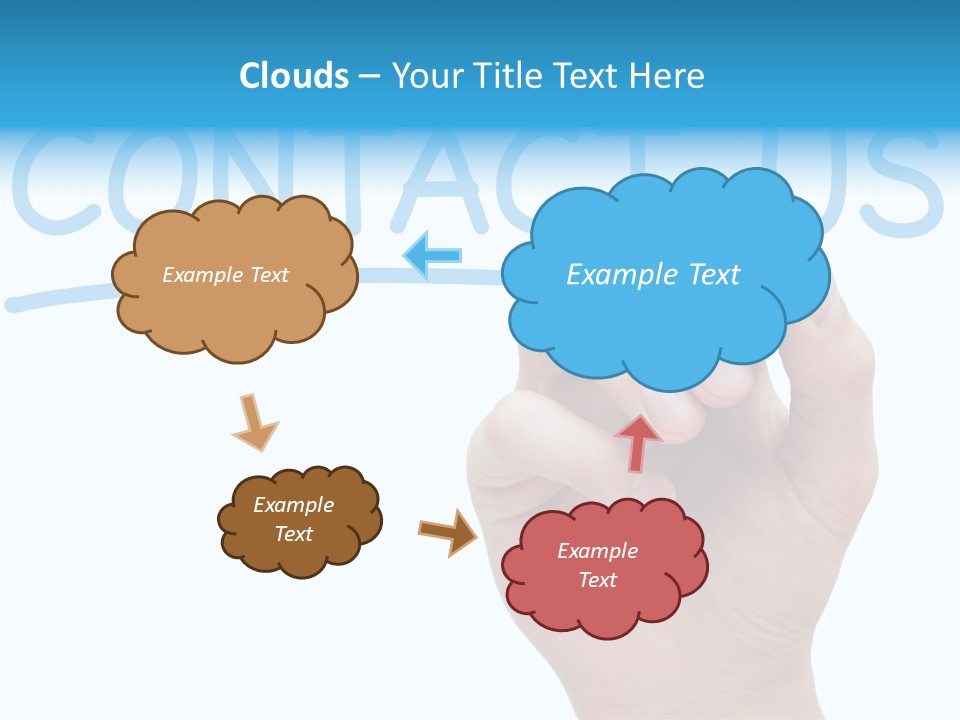 Communicate Hand Reply PowerPoint Template