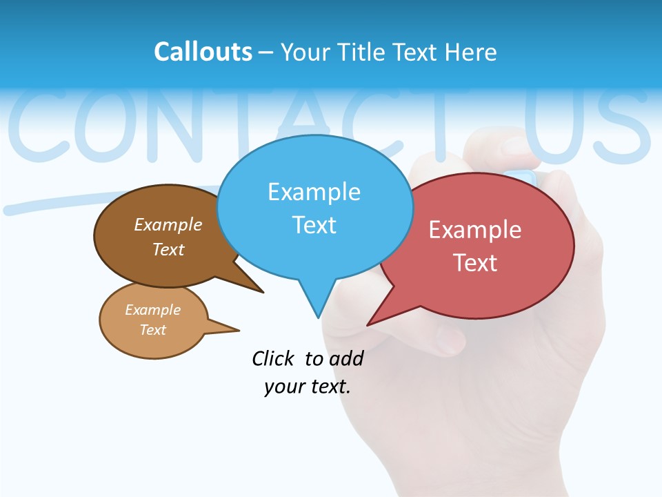 Communicate Hand Reply PowerPoint Template