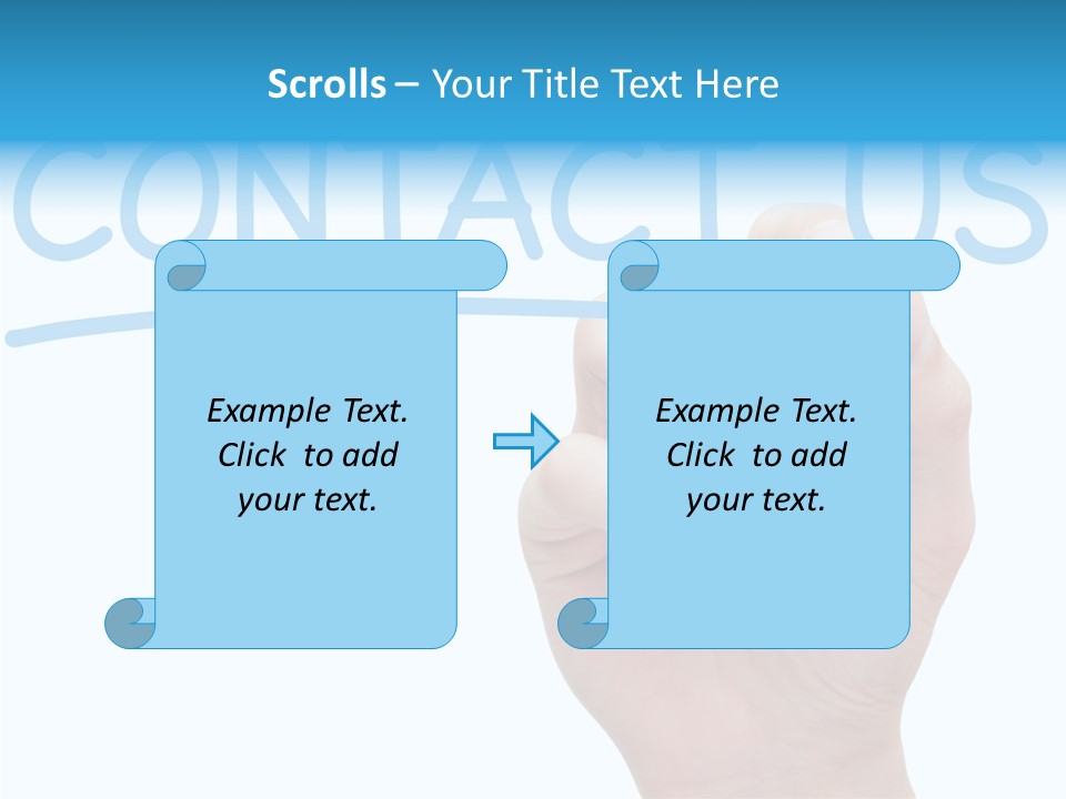 Communicate Hand Reply PowerPoint Template