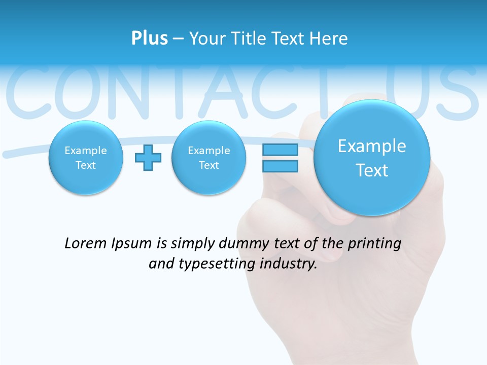 Communicate Hand Reply PowerPoint Template