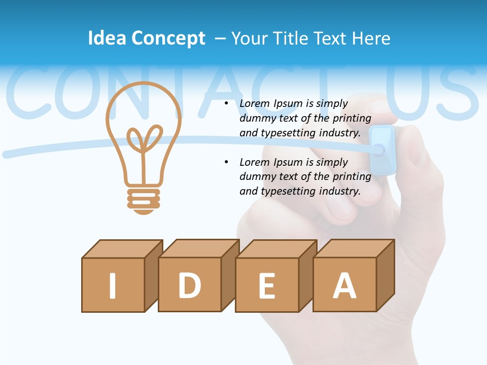 Communicate Hand Reply PowerPoint Template