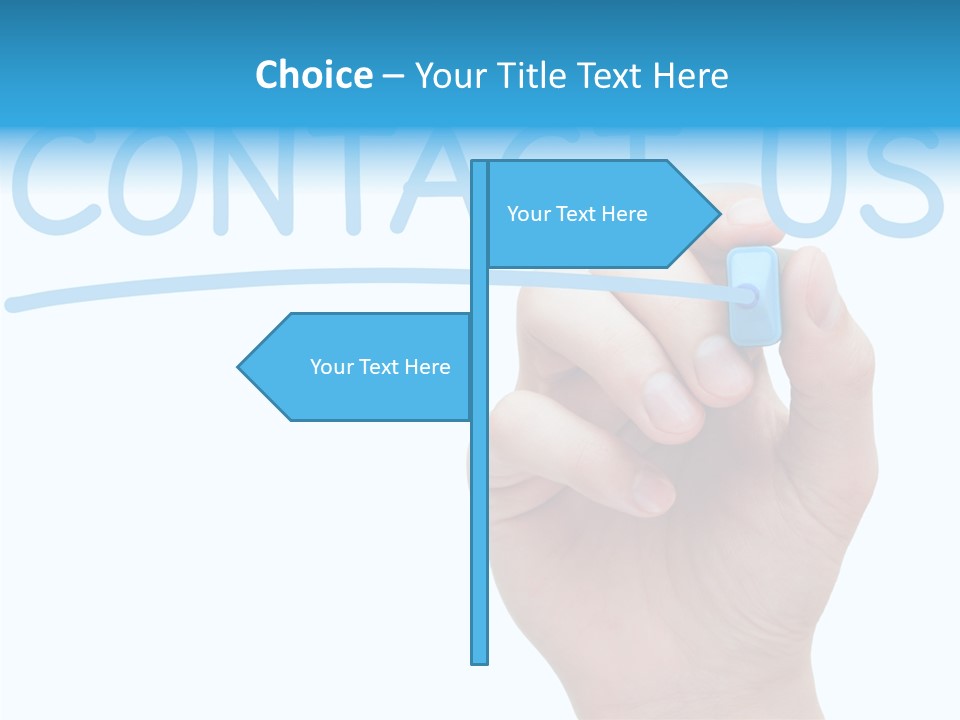 Communicate Hand Reply PowerPoint Template