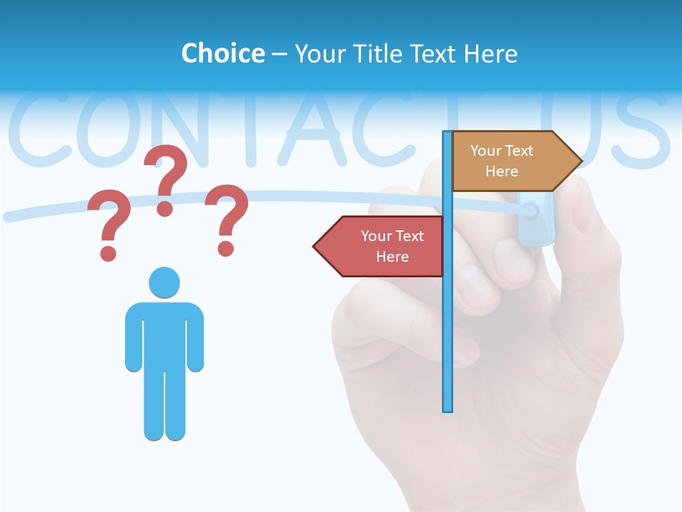 Communicate Hand Reply PowerPoint Template