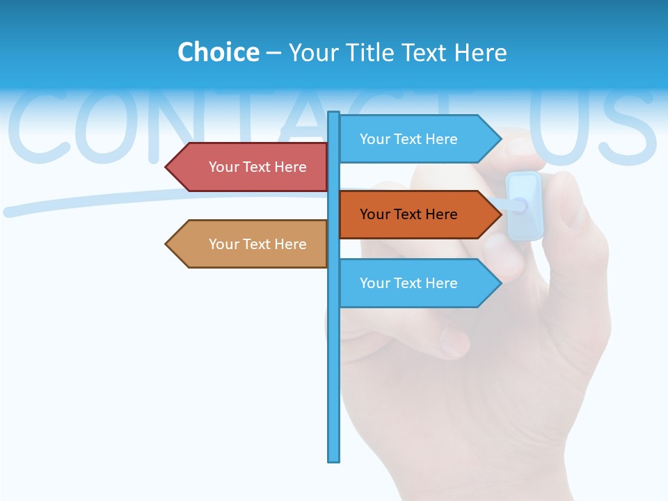 Communicate Hand Reply PowerPoint Template