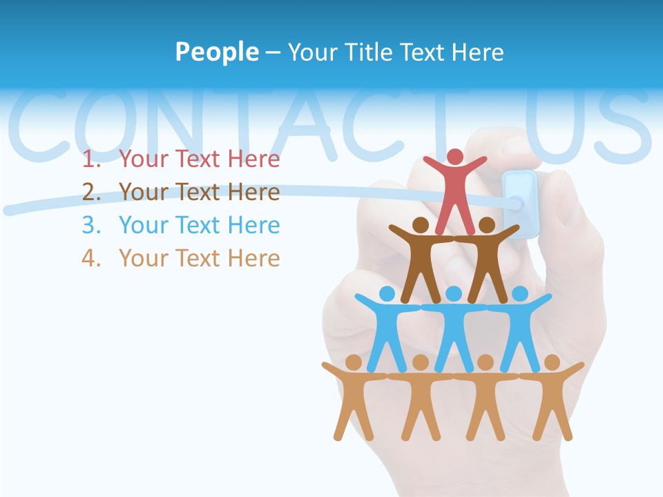 Communicate Hand Reply PowerPoint Template