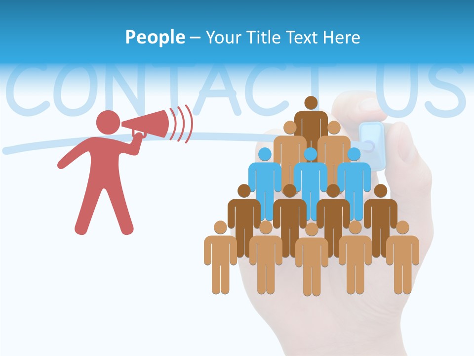 Communicate Hand Reply PowerPoint Template