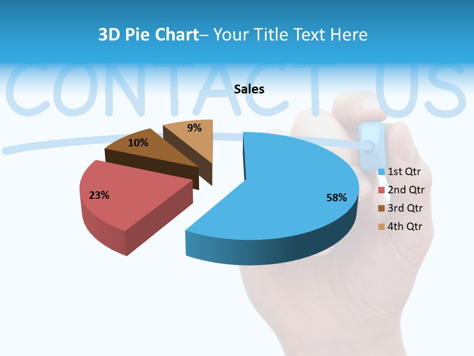 Communicate Hand Reply PowerPoint Template