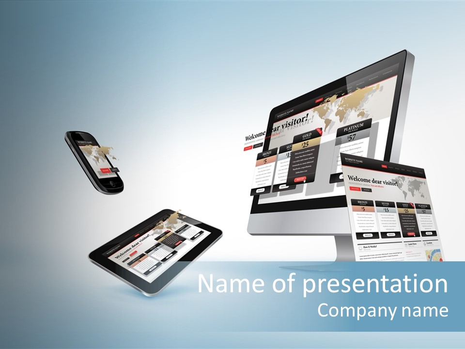 Isolated Phone Hosting PowerPoint Template