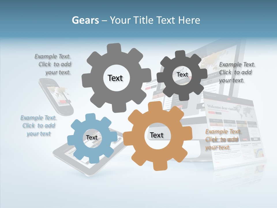 Isolated Phone Hosting PowerPoint Template