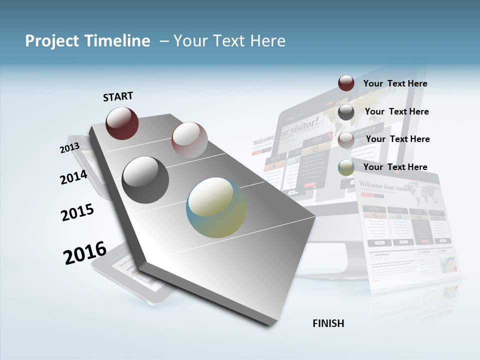 Isolated Phone Hosting PowerPoint Template
