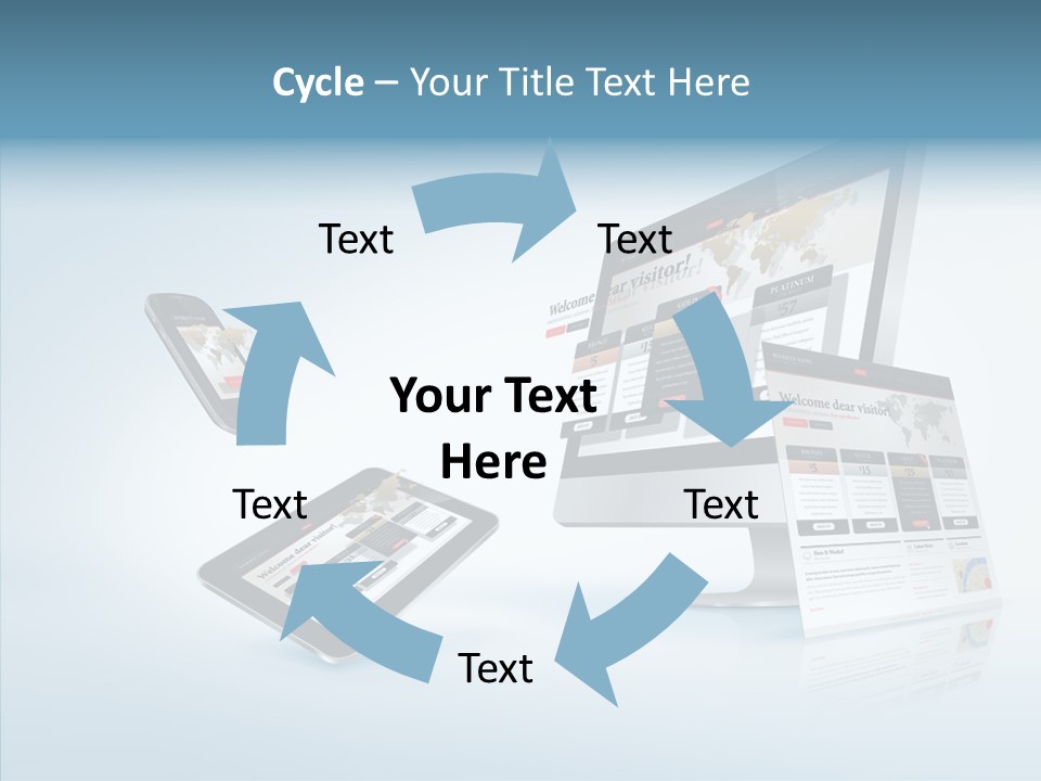 Isolated Phone Hosting PowerPoint Template