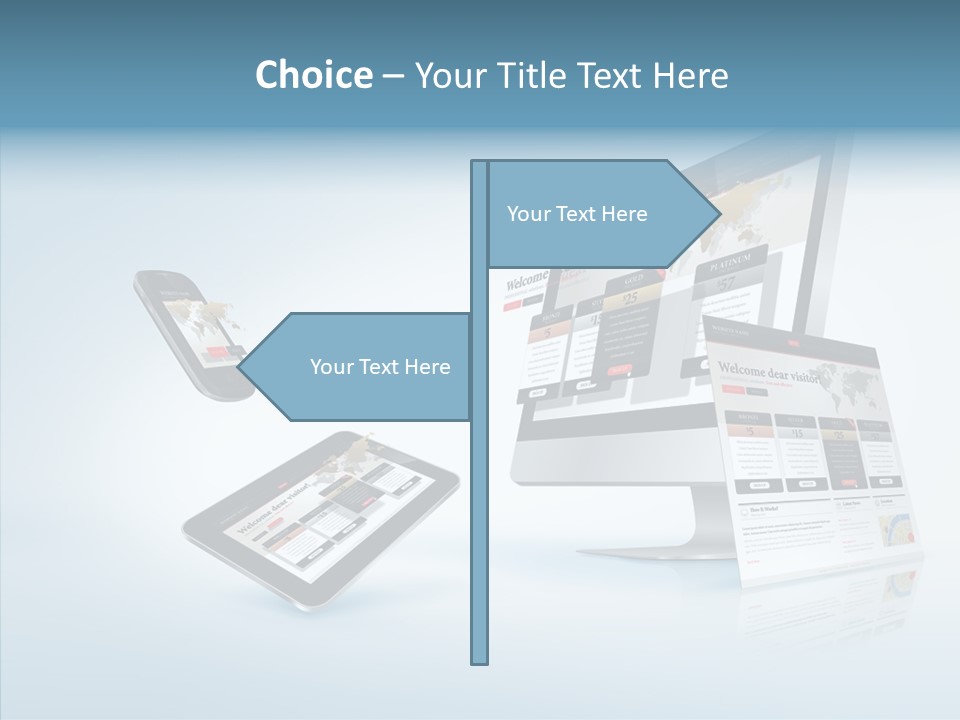 Isolated Phone Hosting PowerPoint Template
