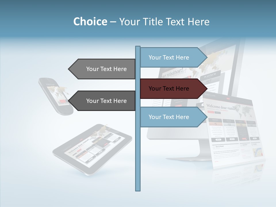 Isolated Phone Hosting PowerPoint Template