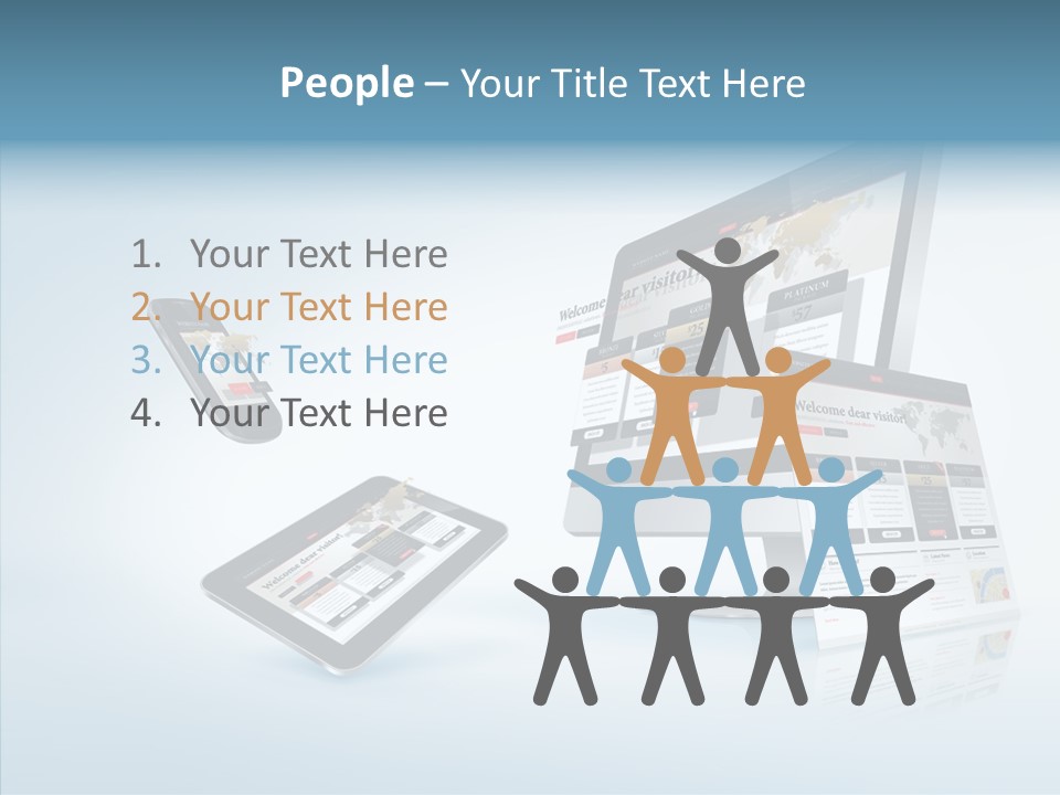 Isolated Phone Hosting PowerPoint Template