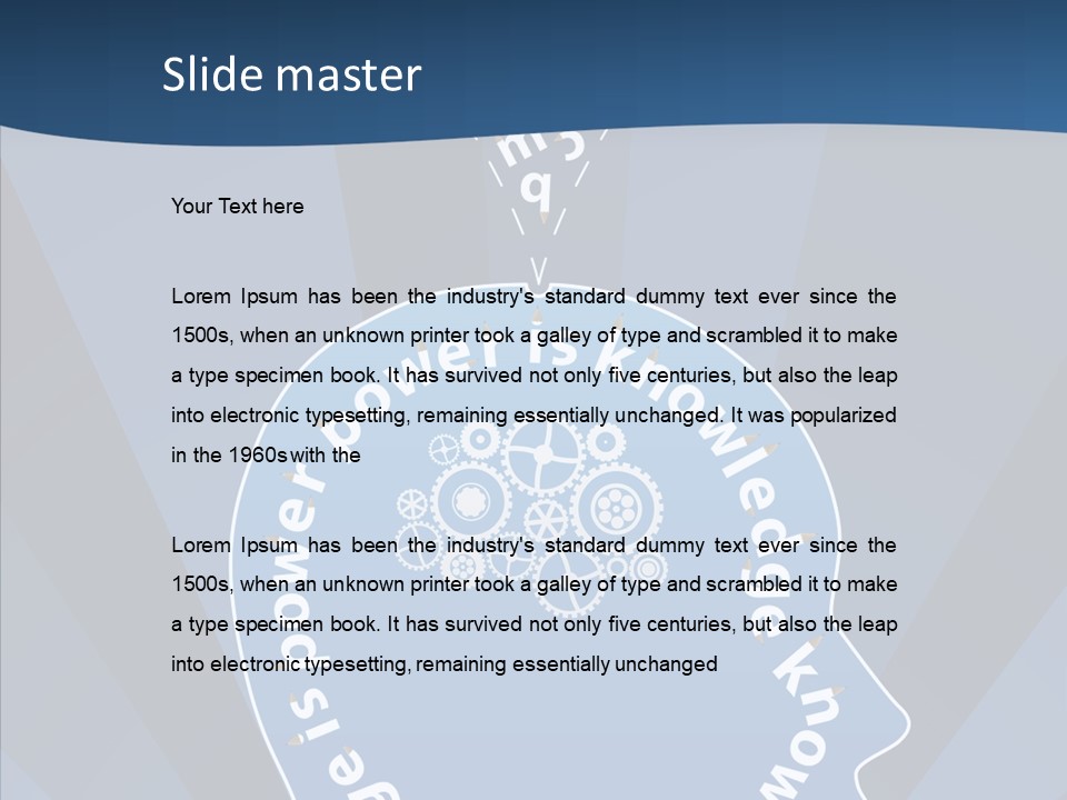 Problems Background Blue PowerPoint Template